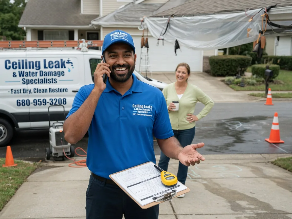 Ceiling Leak Cleanup Kaw City, OK FAQs
